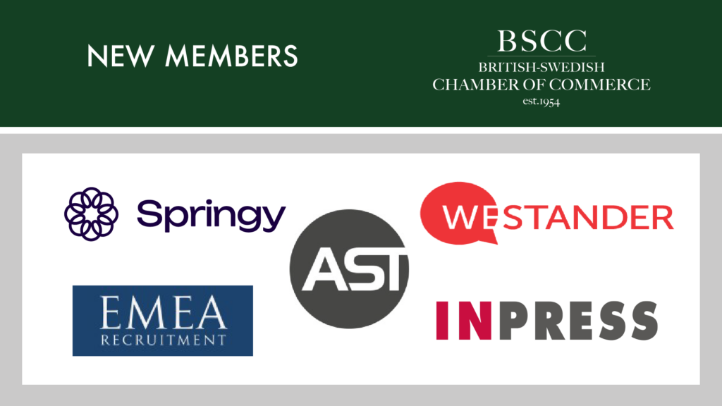 New Members: Springy, InPress, Westander, Astute Electronics, EMEA Recruitment